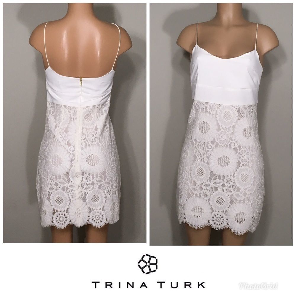Trina Turk ivory lace dress. NWOT